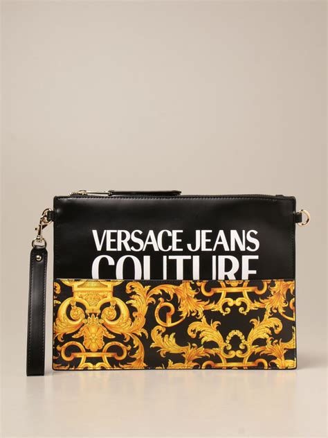 versace jeans clutch schwarz|Versace Jeans Couture bags for Women .